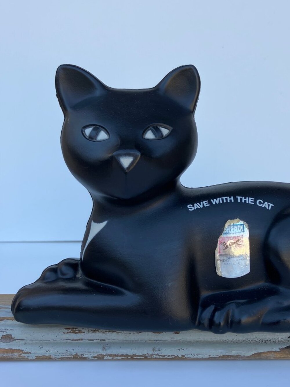 1981 Union Carbide Eveready Black Cat Blow Mold Coin Bank